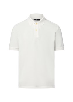 Nils Sundström Męska koszulka polo Mężczyźni Bawełna écru jednolity ze sklepu vangraaf w kategorii T-shirty męskie - zdjęcie 181919632