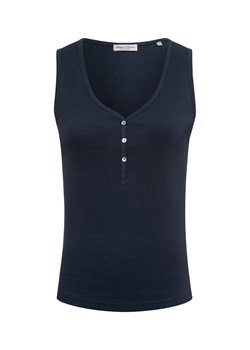 Marc O'Polo Damski top w prążki Kobiety Bawełna granatowy jednolity ze sklepu vangraaf w kategorii Bluzki damskie - zdjęcie 181919643
