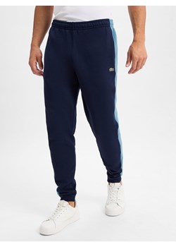 Lacoste Męskie spodnie do biegania Mężczyźni Bawełna granatowy jednolity ze sklepu vangraaf w kategorii Spodnie męskie - zdjęcie 181919674