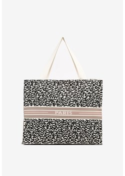Czarna Prostokątna Torebka Shopperka z Zapięciem na Suwak Salaniela ze sklepu born2be.pl w kategorii Torby Shopper bag - zdjęcie 181922351