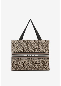 Brązowa Prostokątna Torebka Shopperka z Zapięciem na Suwak Salaniela ze sklepu born2be.pl w kategorii Torby Shopper bag - zdjęcie 181922354