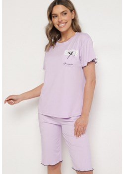Fioletowy Komplet Piżamowy T-shirt i Spodnie Milarunea ze sklepu born2be.pl w kategorii Piżamy damskie - zdjęcie 181924114