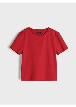 Sinsay - Koszulka crop top - czerwony ze sklepu Sinsay w kategorii Bluzki damskie - zdjęcie 181929262
