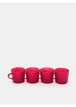 Sinsay - Kubki z ryflowanymi ściankami 4 pack - czerwony ze sklepu Sinsay w kategorii Kubki - zdjęcie 181929524