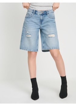 Sinsay - Jorts z przetarciami low waist - turkusowy ze sklepu Sinsay w kategorii Szorty - zdjęcie 181929854