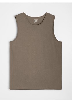Sinsay - Bawełniany tank top basic - brązowy ze sklepu Sinsay w kategorii T-shirty męskie - zdjęcie 181929902