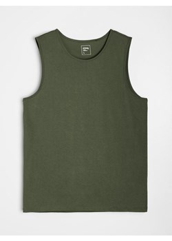 Sinsay - Bawełniany tank top basic - khaki ze sklepu Sinsay w kategorii T-shirty męskie - zdjęcie 181929903