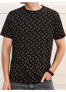 Sinsay - Koszulka z ozdobnym wzorem allover - czarny ze sklepu Sinsay w kategorii T-shirty męskie - zdjęcie 181930170