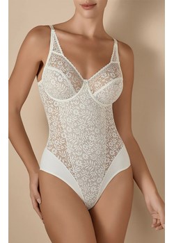 Koronkowe body damskie perłowe Graziella, Kolor perłowy, Rozmiar 70C, Selene ze sklepu Intymna w kategorii Body damskie - zdjęcie 181932203