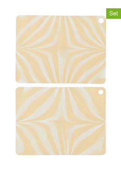 OYOY living design Podkładki stołowe (2 szt.) &quot;Zebura&quot; w kolorze żółtym - 45 x 34 cm ze sklepu Limango Polska w kategorii Podkładki na stół - zdjęcie 181933501