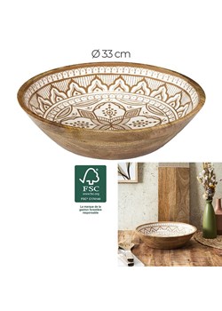 Ethnical Life Miska w kolorze brązowo-beżowym - Ø 33 cm ze sklepu Limango Polska w kategorii Naczynia - zdjęcie 181933944