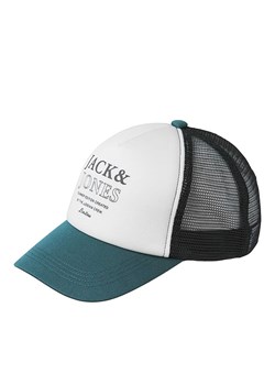 JACK &amp; JONES Junior Czapka &quot;Script&quot; w kolorze turkusowo-białym ze sklepu Limango Polska w kategorii Czapki dziecięce - zdjęcie 181934473