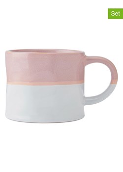Mikasa Kubki (2 szt.) w kolorze jasnoróżowo-białym - 380 ml ze sklepu Limango Polska w kategorii Kubki - zdjęcie 181934884
