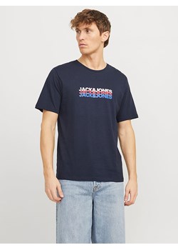 Jack &amp; Jones Koszulka &quot;Cyber&quot; w kolorze granatowym ze sklepu Limango Polska w kategorii T-shirty męskie - zdjęcie 181936014