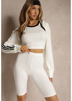 Białe Szorty Kolarki High Waist Liradine ze sklepu renee.pl w kategorii Szorty - zdjęcie 181938083