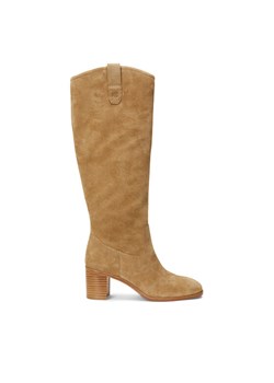 Lauren Ralph Lauren Kozaki 802942520001 Brązowy ze sklepu MODIVO w kategorii Kozaki damskie - zdjęcie 181939472