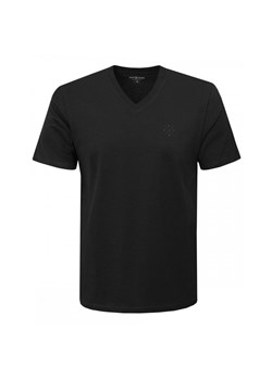 Koszulka Męska (T-Shirt) - Pako Jeans - Czarna, Dekolt V-Neck (Serek) TSPJNSrickCZ ze sklepu JegoSzafa.pl w kategorii T-shirty męskie - zdjęcie 181940453