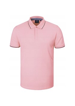 Koszulka Polo - Męska - Pako Jeans - Różowa, Kryte Guziki TSPJNSpoloCOPPERro ze sklepu JegoSzafa.pl w kategorii T-shirty męskie - zdjęcie 181940544