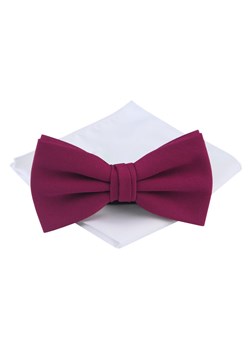 Mucha Męska z Poszetką - Chattier - Magenta MUCH0870 ze sklepu JegoSzafa.pl w kategorii Muchy - zdjęcie 181940623