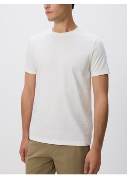 Reserved - Strukturalny t-shirt regular fit - złamana biel ze sklepu Reserved w kategorii T-shirty męskie - zdjęcie 181941101