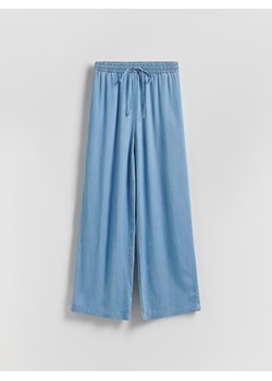 Reserved - Jeansy wide leg z lyocellu - niebieski ze sklepu Reserved w kategorii Jeansy damskie - zdjęcie 181941712