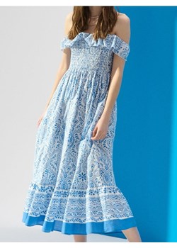 Sinsay - Bawełniana sukienka midi w stylu boho - wielobarwny ze sklepu Sinsay w kategorii Sukienki - zdjęcie 181942402