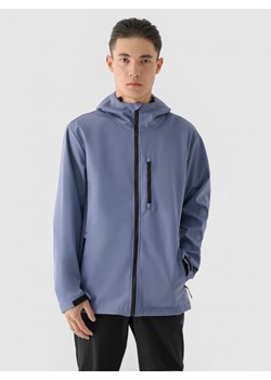 Męska kurtka softshell 4F 4FRAW24TSOFM397 - niebieska ze sklepu Sportstylestory.com w kategorii Kurtki męskie - zdjęcie 181943894