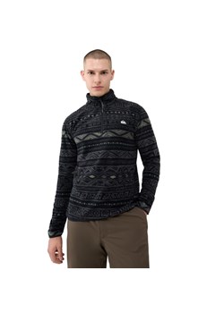 Męski polar nierozpinany bez kaptura Quiksilver Aker HZ Fleece - czarny ze sklepu Sportstylestory.com w kategorii Bluzy męskie - zdjęcie 181944001