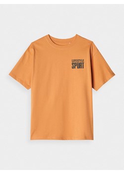 Chłopięcy t-shirt z nadrukiem 4F 4FJRSS25TTSHM2567 - granatowy ze sklepu Sportstylestory.com w kategorii T-shirty chłopięce - zdjęcie 181944163