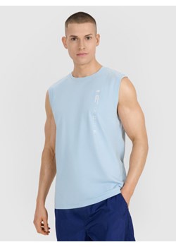 Męski top z nadrukiem 4F 4FRSS25TSLEM230 - niebieski ze sklepu Sportstylestory.com w kategorii T-shirty męskie - zdjęcie 181944234