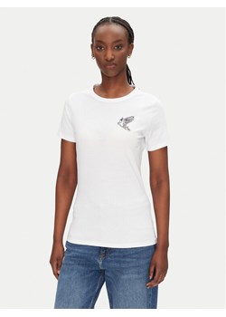 BOSS T-Shirt C_Elogo_21 50540260 Beżowy Slim Fit ze sklepu MODIVO w kategorii Bluzki damskie - zdjęcie 181945452
