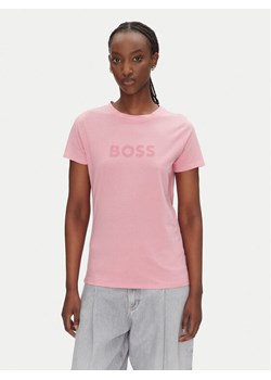 BOSS T-Shirt C_Elogo_5 50501139 Fioletowy Regular Fit ze sklepu MODIVO w kategorii Bluzki damskie - zdjęcie 181945504