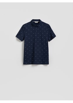 Reserved - Koszulka polo regular fit - granatowy ze sklepu Reserved w kategorii T-shirty męskie - zdjęcie 181947083