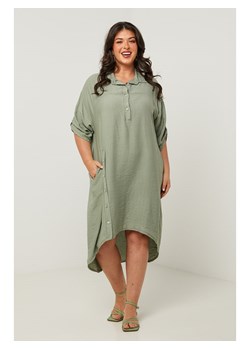 Curvy Lady Sukienka w kolorze khaki ze sklepu Limango Polska w kategorii Sukienki - zdjęcie 181951011
