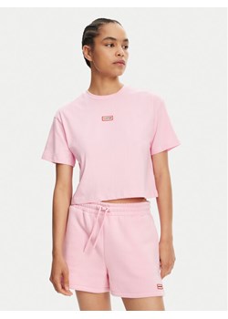 Hunter T-Shirt Abby HARW0059251 Różowy Boxy Fit ze sklepu MODIVO w kategorii Bluzki damskie - zdjęcie 181951712