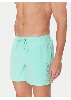 Quiksilver Szorty kąpielowe Spl Fineline Volley 15 EQYJV04141 Turkusowy Regular Fit ze sklepu MODIVO w kategorii Kąpielówki - zdjęcie 181951750