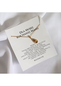Prezent na dzień mamy naszyjnik z dedykacją łezka z cyrkoniami ze stali chirurgicznej ze sklepu otien.com w kategorii Kolczyki - zdjęcie 181953233