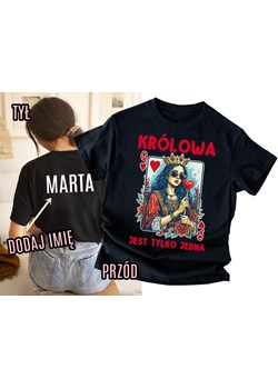 Personalizowana koszulka z imieniem - KRÓLOWA JEST TYLKO JEDNA ze sklepu Time For Fashion w kategorii Bluzki damskie - zdjęcie 181953683