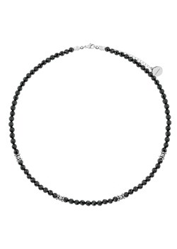 Subtelny naszyjnik damski choker z czarnymi turmalinami srebrny ze stali szlachetnej ze sklepu manoki.pl w kategorii Naszyjniki - zdjęcie 181953840