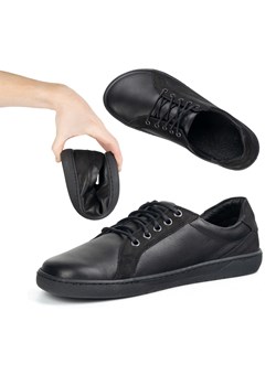 Buty męskie barefoot minimalistyczne skórzane 909J  czarne ze sklepu butyolivier w kategorii Półbuty męskie - zdjęcie 181955030