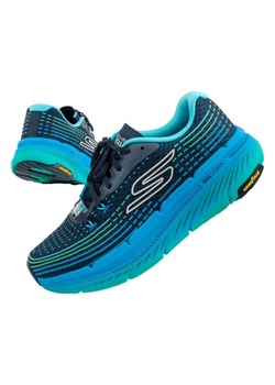 Buty do biegania Skechers Max Cushioning 220835/NVBL niebieskie ze sklepu ButyModne.pl w kategorii Buty sportowe męskie - zdjęcie 181955201