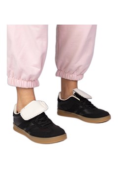Czarne sneakersy trampki damskie sportowe ze sklepu ButyModne.pl w kategorii Buty sportowe damskie - zdjęcie 181955234