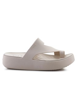 Japonki Crocs Getaway Platform Toe Loop 210834-0LH beżowy ze sklepu ButyModne.pl w kategorii Klapki damskie - zdjęcie 181955280