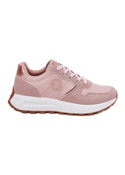 Sneakersy Damskie Na Platformie Big Star RR274489 Hi-Poly System Różowe ze sklepu ButyModne.pl w kategorii Buty sportowe damskie - zdjęcie 181955390