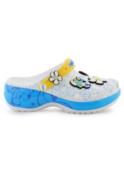 Klapki Crocs Smurfs Platform clog 210822-90H białe ze sklepu ButyModne.pl w kategorii Klapki damskie - zdjęcie 181955420