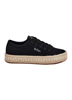 Trampki Damskie Z Plecionką Lee Cooper LCW-25-44-3216 Czarne ze sklepu ButyModne.pl w kategorii Espadryle damskie - zdjęcie 181955473