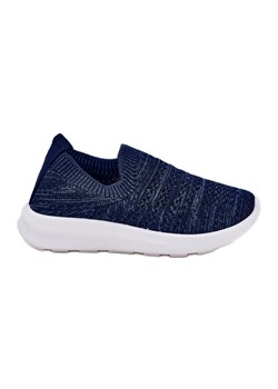 Dziecięce Wsuwane Buty Sportowe Granatowe niebieskie ze sklepu ButyModne.pl w kategorii Buty sportowe dziecięce - zdjęcie 181955770
