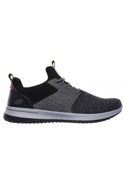 Buty Skechers Delson Camben 65474BKGY szare ze sklepu ButyModne.pl w kategorii Buty sportowe męskie - zdjęcie 181955864