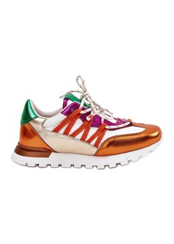 Skórzane Półbuty Sneakersy Damskie Artiker 56C1737 Multikolor wielokolorowe ze sklepu ButyModne.pl w kategorii Buty sportowe damskie - zdjęcie 181955890