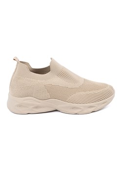 Shelvt Lekkie buty sportowe wsuwane beż beżowy ze sklepu ButyModne.pl w kategorii Buty sportowe damskie - zdjęcie 181956094
